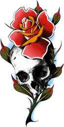 Skull Rose Stem