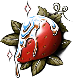 Dripping Chrome Strawberry