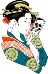 Geisha with her mirror