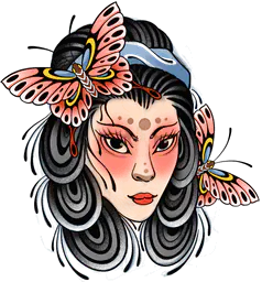 Woman with Butterflies