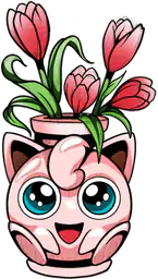 Jigglypuff Pot with Tulips