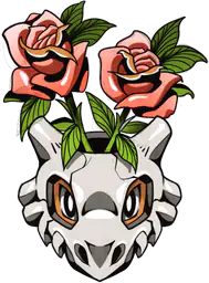 Cubone Pot with Roses
