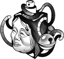 Noh Mask Perfume Bottle