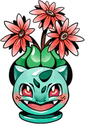 Bulbasaur Pink Flower Pot