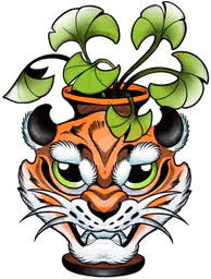 Tiger Plant Pot