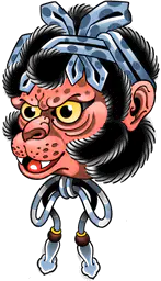 Saru Mask with Knot