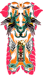 Winged Crocodiles & Skull Goblet Backpiece