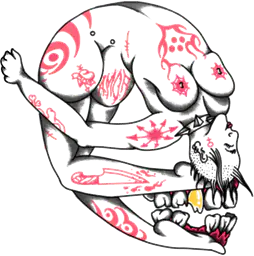 Punk Bent Back Skull Girl