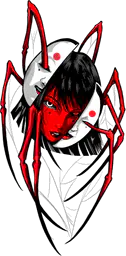Kabuki Mask Woman Spider