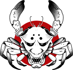Heikegani Crab and Rising Sun