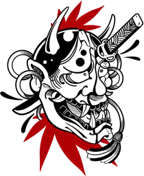 Hannya Namakubi with Maple Leaves