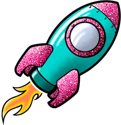 Glitter rocket
