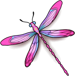 Pink dragonfly