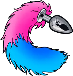 Fluffy tail butt plug
