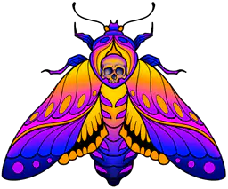 Colorful death moth