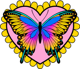 Butterfly and heart