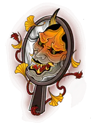Reflection of the Hannya