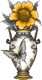 Porcelain Vase with Butterfly