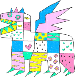 Funky pattern dragon