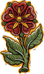 Red Medieval Rose