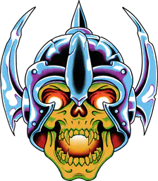Skull with Horn Helmet