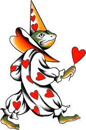 Clown of love frog