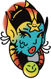 Alien girl head
