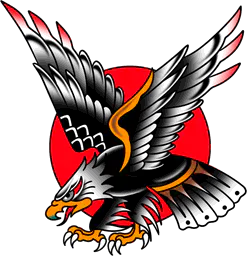 Eagle with sun
