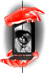 Pierced-through Eye and Hands