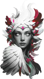 Feathered Woman Portrait