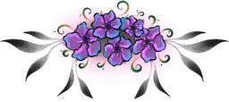 Violet Flower Lower Back Ornament