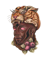 Tiger Headdress Portrait