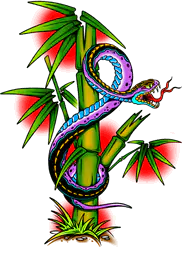 Snake On Bamboo