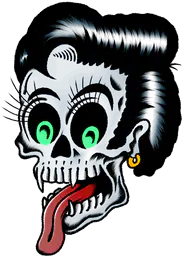 Rockabilly Skull Head