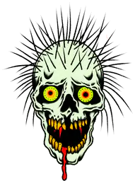 Spiky Zombie Skull