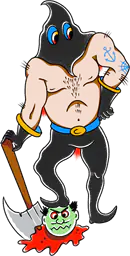 Executioner with chopped head