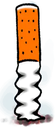 Burning Cigarette with Ash