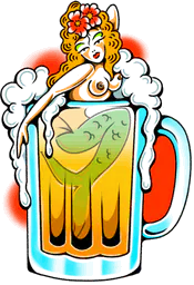Pinup In Beer Mug
