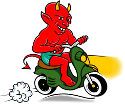 Devil Riding Scooter