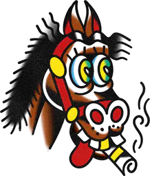 Smoking Horse Head