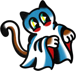 Cat In Ghost Sheet