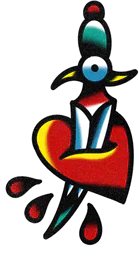 Curved Dagger Heart Bleeding