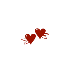 Red Twin Hearts