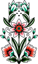 Trad Flower Ornament #1