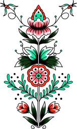 Trad Flower Ornament #2