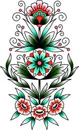 Trad Flower Ornament #3