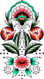 Trad Flower Ornament #5