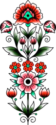Trad Flower Ornament #6