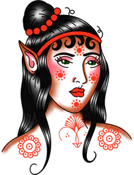 Folk Lady Head