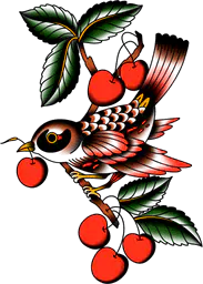 Sparrow and Berries